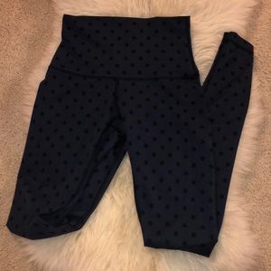 Lululemon, Wunder Under Blue Polka Dot Pants, 4